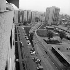 Hungary, Budapest XIV., Füredi utcai lakótelep, kilátás az Ond vezér útja 27-es számú házból a Rákosfalva park 4. számú épület felé., 1978, FŐMTERV, Budapest, Fortepan #253781