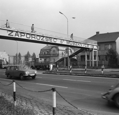 Hungary, Budapest XI., Budaörsi út, gyalogos felüljáró a Bozókvár utcánál., 1978, FŐMTERV, Budapest, Fortepan #253815