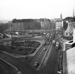 Hungary, Budapest IX., rálátás a Borásos térre és a Petőfi híd pesti hídfőjére., 1979, FŐMTERV, Budapest, Fortepan #253823