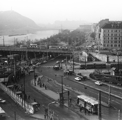 Hungary, Budapest IX., kilátás a Boráros tér és a Petőfi híd pesti hídfője felé., 1979, FŐMTERV, Budapest, Fortepan #253825