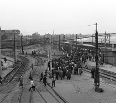 Hungary, Budapest IX., Boráros tér, a Petőfi híd pesti hídfőjétől a csepeli HÉV végállomása felé nézve., 1979, FŐMTERV, Budapest, Fortepan #253836