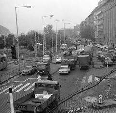 Hungary, Budapest IX., Közraktár utca a Petőfi híd hídfőjéről nézve., 1979, FŐMTERV, Budapest, Fortepan #253842