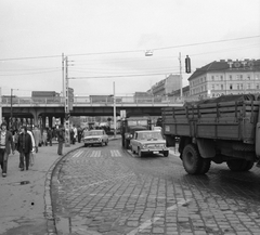 Hungary, Budapest IX., Boráros tér, a Petőfi híd pesti hídfőjén túl a Közraktár utca., 1979, FŐMTERV, Budapest, Fortepan #253844