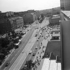 Hungary, Budapest II., Margit körút (Mártírok útja) a Kohó- és Gépipari Minisztérium épület tetejéről a Széna tér és a Vérmező út felé nézve., 1980, FŐMTERV, Budapest, Fortepan #253870