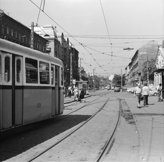 Hungary, Budapest VIII., Baross utca, jobbra a Baross kocsiszín., 1982, FŐMTERV, Budapest, Fortepan #253955