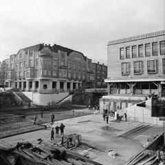 Magyarország, Budapest IV., István (Bajcsy-Zsilinszky) út - Árpád út kereszteződése az aluljáró építésekor, jobbra az Állami Áruház., 1988, FŐMTERV, Domonkos Endre, Budapest, Fortepan #253970