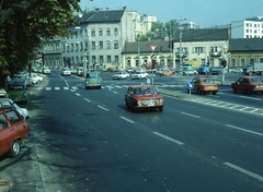 Magyarország, Budapest II., Széll Kálmán (Moszkva) tér, balra szemben a Szilágyi Erzsébet fasor., 1989, FŐMTERV, Domonkos Endre, színes, Barkas-márka, Budapest, Fortepan #253983