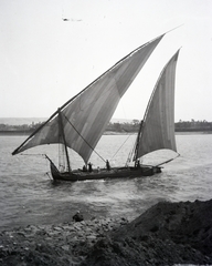 1913, Kriszt Béla, sailboat, Fortepan #254046