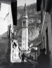 Olaszország, Fonzaso, Via Roma, Szűz Mária Születése-templom (Chiesa della Natività della Beata Vergine Maria)., 1918, Kriszt Béla, Fortepan #254096