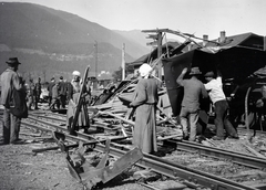 1916, Kriszt Béla, railway accident, wreck, Fortepan #254214