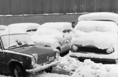 Magyarország, Budapest VII., Dob utca, a felvétel az ELMŰ Erzsébetvárosi transzformátorállomása előtt készült., 1984, Bojár Sándor, rendszám, Budapest, Fortepan #255156