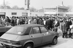 Magyarország, Budapest XIV., Öv utca, a Merkur Személygépkocsi Értékesítő Vállalat használtautó-telepe., 1981, Bojár Sándor, Budapest, Fortepan #255323