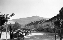 Szlovákia, Rozsnyó, főtér., 1940, SZF, tér, automobil, Fortepan #25533