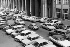 Magyarország, Budapest VII., Madách Imre út a Madách Imre tér felé nézve., 1988, Bojár Sándor, rendszám, Trabant 601, parkoló, Budapest, Barkas-márka, Polski Fiat-márka, Lada-márka, Ford Sierra, Fortepan #255506