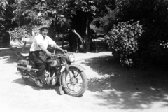 1948, Bujdosó Géza, man, motorcycle, Fortepan #255616