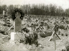 Hungary, Budapest X., Új Köztemető, az I. világháborúban elesett katonák sírjai, a felvétel 1915. október 15-én készült., 1915, Országos Széchényi Könyvtár, Budapest, headstone, war grave, Fortepan #256259