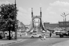 1960, Széky, csibi lamp, bridge, traffic, Fortepan #256481