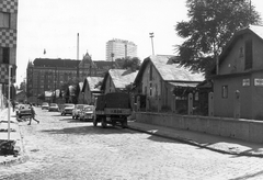 Magyarország, Budapest IX., Tűzoltó utca - Mihálkovics utca sarok, a Nagyvárad tér felé nézve., 1977, Ferencvárosi Helytörténeti Gyűjtemény, teherautó, automobil, Budapest, Fortepan #25663