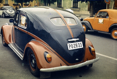 Hungary, Esztergom, Széchenyi tér, a IV. Nemzetközi veteránautó találkozó és rallye résztvevői., 1978, Tóth Katalin, number plate, Adler-brand, Fortepan #256711