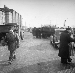 Magyarország, Budapest X., baleset az Üllői úton, az Üllői köz és a Zágrábi köz között., 1954, Bolvári László, Budapest, képarány: négyzetes, Fortepan #256942