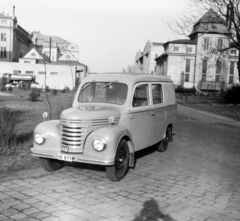 Magyarország, Budapest XIV., Egressy út 35-51., Posta Központi Járműtelep., 1954, Bolvári László, Budapest, képarány: négyzetes, rendszám, Fortepan #256949