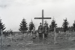 Romania,Transylvania, Radnai-havasok (Munții Rodnei), Borsai-hágó (Pasul Prislop), világháborús temető., 1942, Mohai család, Fortepan #257184