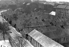 Magyarország, Budapest IX., Ernő utca és Telepy utca közötti házak a Haller utcai templom felé nézve., 1976, Ferencvárosi Helytörténeti Gyűjtemény, háztető, látkép, Budapest, Fortepan #25738