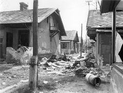 Magyarország, Budapest IX., Ernő utca és Telepy utca közötti házak bontása., 1981, Ferencvárosi Helytörténeti Gyűjtemény, épületbontás, mosógép, Budapest, Fortepan #25739