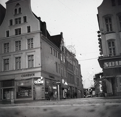 Németország, Rostock, Neuer Markt, szemben a Kröpeliner Strasse., 1920, Ladinek Viktor, Fortepan #257401