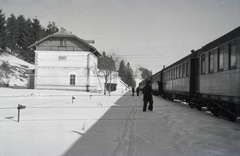 Ukrajna, a 154-es számú vöröskeresztes kórházvonat Oporec falutól délre a Beszkid vasútállomáson., 1942, Reményi József, kórházvonat, Fortepan #257648