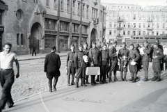 Ukrajna, Kijev, Besszarábiai tér (Besszarabszka Ploscsa), balra a Besszarábiai piac épülete., 1942, Reményi József, Fortepan #257832