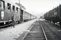 Poland, a 154-es számú vöröskeresztes kórházvonat az állomáson., 1942, Reményi József, hospital-train, Fortepan #257974