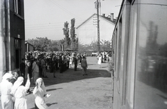 Hungary, Budapest VIII., Józsefvárosi pályaudvar, a felvétel a 154-es számú vöröskeresztes kórházvonat búcsúsztatásakor készült., 1942, Reményi József, Budapest, Fortepan #258070