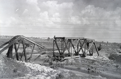 1942, Reményi József, wrecked bridge, Fortepan #258113