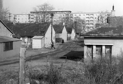 Magyarország, Budapest IX., Mária Valéria telep házai az Üllői út felé fényképezve., 1976, Ferencvárosi Helytörténeti Gyűjtemény, lakótelep, utcakép, Budapest, Fortepan #25813