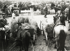 Fehéroroszország, Pinszk, a felvétel a havi, lengyel piac alkalmával készült., 1934, UWM Libraries, Boyd Louise Arner, szekér, piac, Fortepan #259050