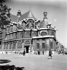 France, Paris, Szent Eustachius-templom (Église Saint-Eustache)., 1947, UWM Libraries, street view, pedestrian, Fortepan #259242