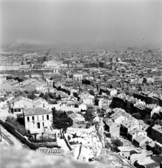 France, Marseille, kilátás a Notre-Dame de la Garde-tól a régi kikötő (Vieux-Port de Marseille) felé., 1947, UWM Libraries, picture, Fortepan #259246