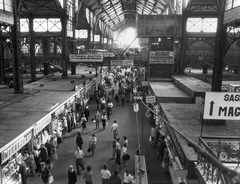 Magyarország, Budapest IX., Fővám (Dimitrov) tér, Központi Vásárcsarnok., 1970, Ferencvárosi Helytörténeti Gyűjtemény, cégtábla, vásárcsarnok, Budapest, Pecz Samu-terv, Fortepan #25932