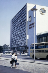 Germany, Berlin, Nyugat-Berlin, a Joachimsthaler (Joachimstaler) Strasse a Hardenbergplatz felé nézve, a háttérben a DOB-Hochhaus (később Huthmacher-Haus)., 1961, UWM Libraries, West Berlin, double-decker, Fortepan #259420