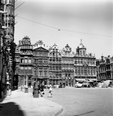 Belgium, Bruxelles, Grand Place / Grote Markt, a város főtere., 1947, UWM Libraries, street view, Fortepan #259470