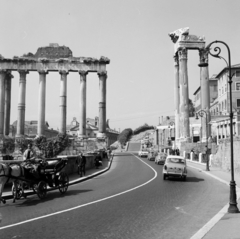 Olaszország, Róma, Forum Romanum, balra Saturnus temploma., 1959, UWM Libraries, látkép, Fortepan #259533