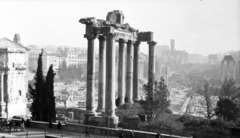 Olaszország, Róma, Forum Romanum, Saturnus-templom., 1924, UWM Libraries, Robert Swanton Platt, kordé, rom, Fortepan #259581