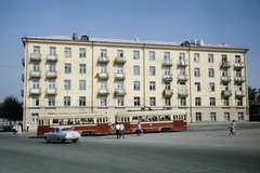 Oroszország, Irkutszk, Timirjázeva utca - Lenin utca sarok., 1964, UWM Libraries, Harrison Forman, Fortepan #259653