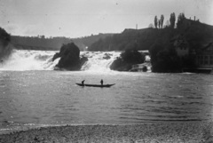 Switzerland, Schaffhausen, Rajna vízesés, 1920, Fortepan, boat, water fall, Fortepan #2598