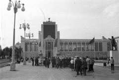 Oroszország, Moszkva, Népgazdaság Eredményeinek Kiállítása (később Összoroszországi Kiállítási Központ)., 1939, UWM Libraries, Harrison Forman, szobor, Szovjetunió, utcai lámpa, vörös csillag, Fortepan #259888