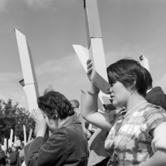 Franciaország, Párizs, Avenue des Champs-Élysées. Franciaország nemzeti ünnepe, július 14. ("Bastille-nap")., 1958, UWM Libraries, periszkóp, képarány: négyzetes, Fortepan #259972