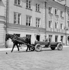 Lengyelország, Varsó, ulica Freta 33. és 35., 1959, UWM Libraries, Clarence Woodrow Sorensen, lovaskocsi, Fortepan #260075