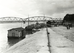 Lengyelország, Toruń, Józef Piłsudski híd (Most im. marsz. Józefa Piłsudskiego) a Visztula folyó felett., 1934, UWM Libraries, Fortepan #260090