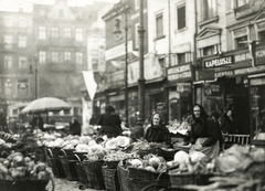 Lengyelország, Poznań, Stary Rynek., 1934, UWM Libraries, piac, zöldséges, káposzta, Fortepan #260094